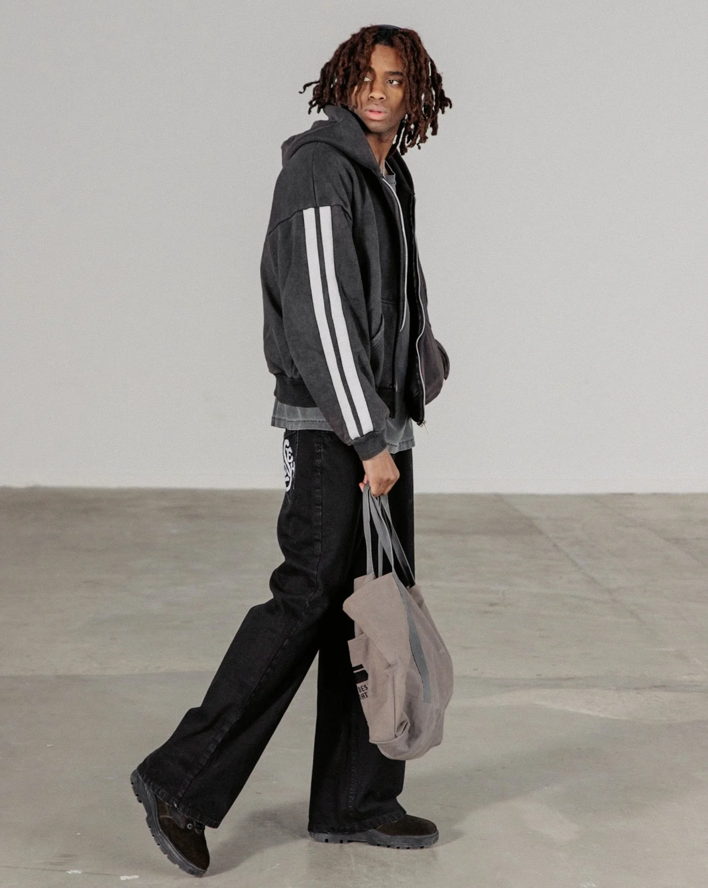 "ATHLETICA" STRIPED ZIP-UP HOODIE - Image 4