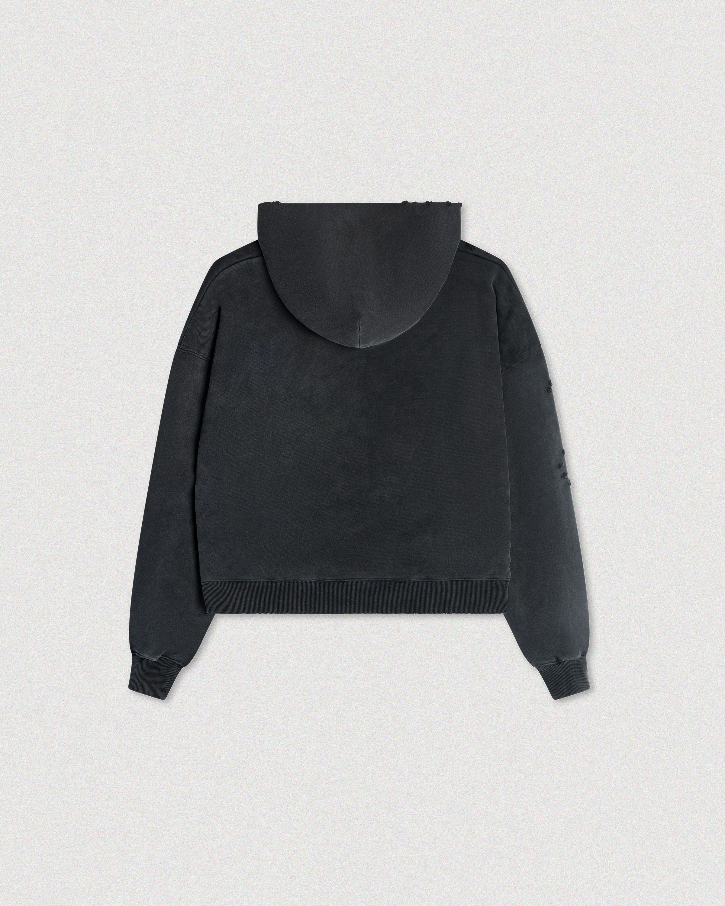 "BODY PIERCING" DISTRESSED HOODIE - Image 7