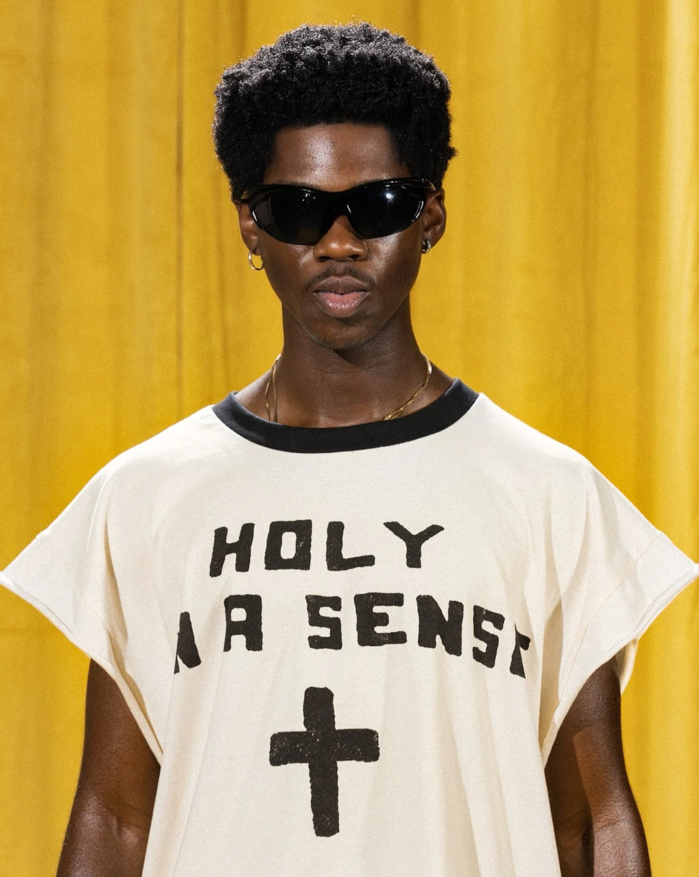 "HOLY IN A SENSE" CUT OFF TEE - Image 3