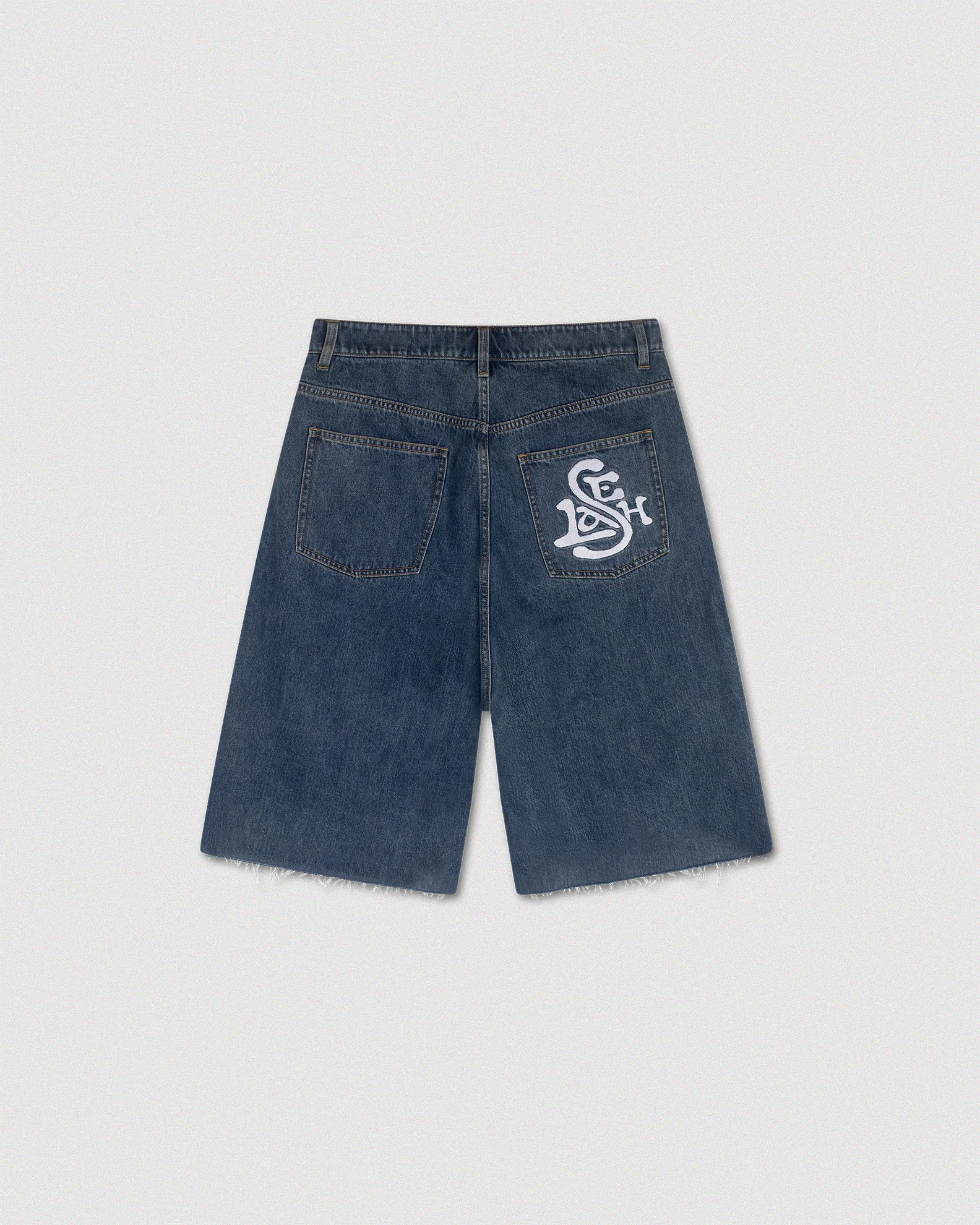 "LOGO" OVERSIZED DENIM SHORTS - Image 3